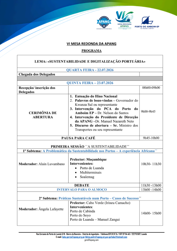 Programa Oficial da APANG - Página 1